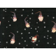 Counter Roll Gift Wrap Tomtar & Snowflakes on Black 